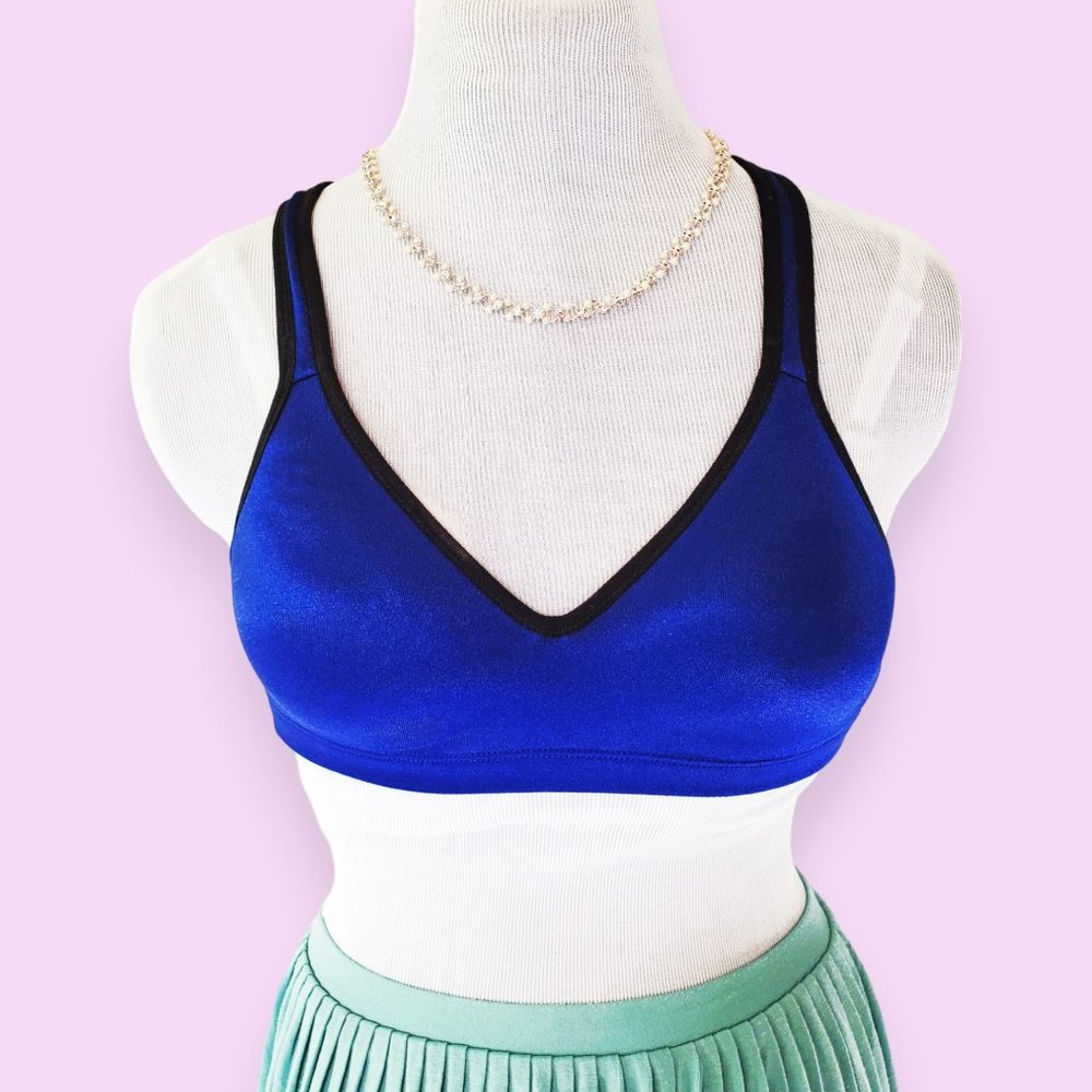 Racerback Sports Bra PINK by Victoria's Secret Shiny Royal Blue XS